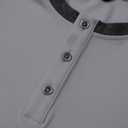 JMIERR Men's Muscle Slim Henley Shirts Crewneck Longline T-Shirt Gym Workout Athletic Shirt Tees with Button (XL)