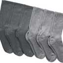 Hanes Men's Max Cushioned Crew Socks, Moisture-Wicking with Odor Control, Multi-Pack, Gray/ Charcoal-6 Pack, 12-14