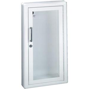 JL Industries 1017G10 Ambassador Cabinet-Full Glazing Door-Primed Steel-Semi Recessed-3in Round Edge