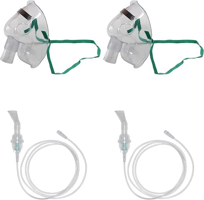 Pediatric & Ault Aerosol Mask with 6cc Cup 7' Standard Tube Connector Replacement Kit for Adult and Kit Oxygen Mask