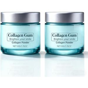 Collagen Tooth Powder for Gums - Hydroxyapatite Toothpaste Powder, Gum Health & Repair Formula, Strengthens Gums & Supports Teeth, Natural Oral Care Powder for Daily Use & Sensitive Mouths (2)