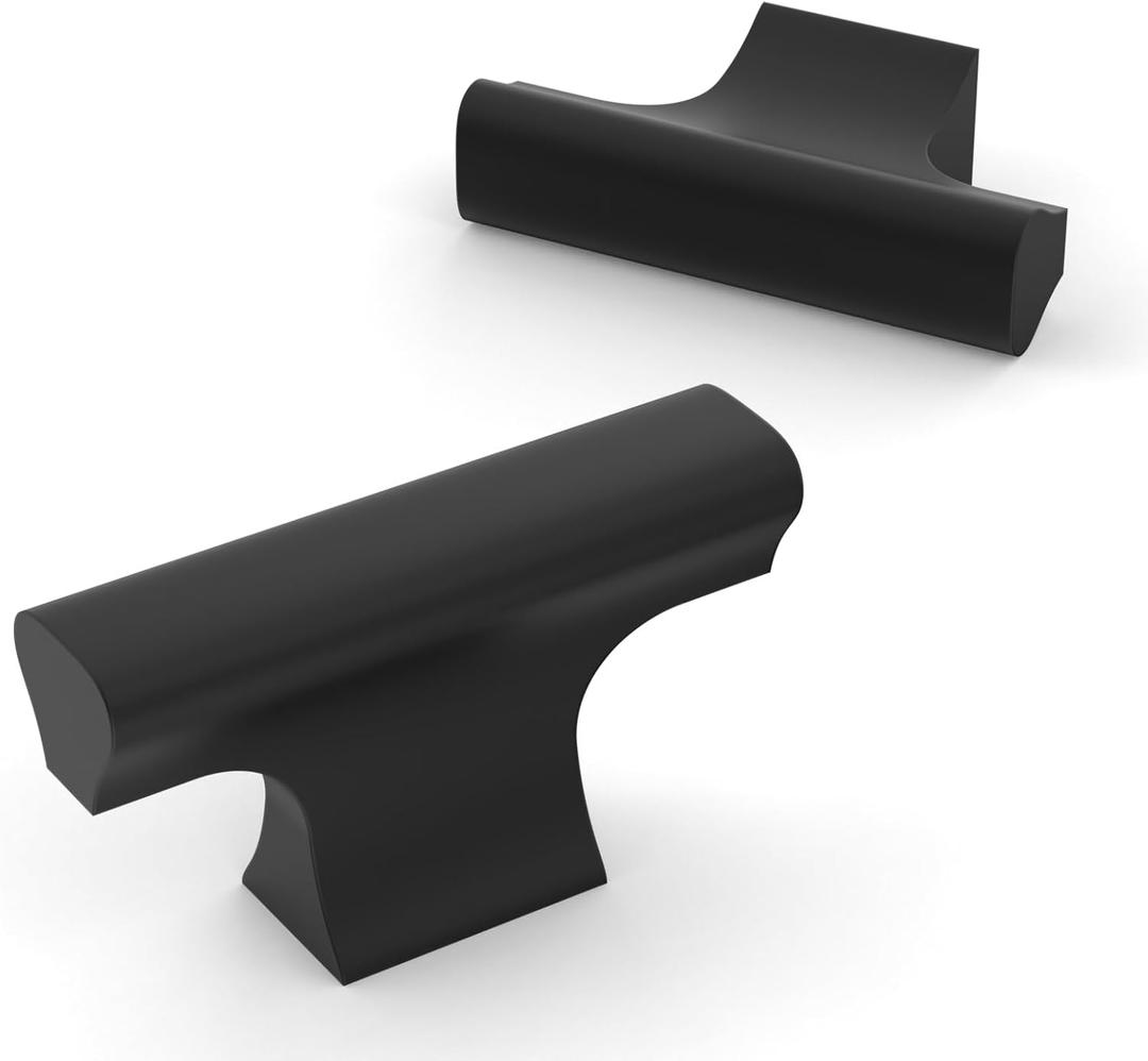 10 Pack Matte Black Kitchen Cabinet Knobs for Dresser Drawers