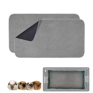 Guinea Pig Cage Liner, 2 Pack - Washable, Reusable, Leakproof Fleece Bedding Pads for Small Animals with Anti-Slip Bottom - for Midwest Cage 24''X47'' Area, Gray (Midwest (2 Pack)) Guinea Pig Cage Liner, 2 Pack - Washable, Reusable, Leakproof Fleece Bedding Pads for Small Animals with Anti-Slip Bottom - for Midwest Cage 24''X47'' Area, Gray (Midwest (2 Pack))