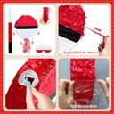 Foldable Red and White Ball Pinata Cartoon Animation Pull String Extendable Piata with Stick Blindfold Confetti for Anime Themed Fiesta Decorations Sports Team Party Video Game Nights Birthday Party