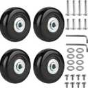 4 Pcs Luggage Replacement Kit, 50mm x 18mm Rubber Replacement Wheels, Luggage Suitcase Replacement Wheels Repair Kit for Suitcase Inline Skate Caster Board, 1.97 inches