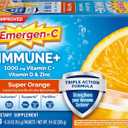 Emergen-C Immune+ Triple Action Immune Support Powder, BetaVia (R), 1000mg Vitamin C, B Vitamins, Vitamin D and Antioxidants, Super Orange  30 Count