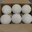 Liliful 24 Pcs Large Christmas Velvet Beads Garland for DIY Craft Flocking Ball Christmas Tree Ornament Hanging Beads for Xmas Tree Fireplace Decoration Holiday Supplies(White)