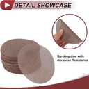 50 Pcs 6 Inch Abranet Sanding Mesh Anti-Clog Hook Loop Dust Free Net Sandpaper 240 Grit Brown Aluminum Oxide