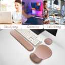 Gel Wrist Rest with Mouse Pad, Purple Ergonomic Office Mousepad with Wrist Support Wrist Rest for Computer Keyboard Set, Non-Slip Base Memory Gel Designfor Desk, Office, Home (Purple)
