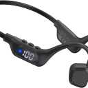 Bone Conduction Headphones, 14H Playtime Bluetooth 6.0 Open-Ear Earbuds with Mic, IPX5 Waterproof Lightweight Headset, Wireless Sport Earphones for Running, Cycling, Gym Workouts(Ink Black)