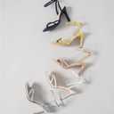 Women's Heels Strappy Ankle Strap High Heels 3.5 Inch Heeled Square Open Toe Sandals for Women (White)