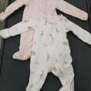 Simple Joys by Carter's Baby Girls' Cotton Footed Sleep and Play, Pack of 2 (Newborn, Pink Giraffe)