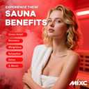 MIXC Upgraded Low EMF Infrared Sauna Box Ideal for Relaxation & Detoxification | Includes Folding Chair | Multi-Layer Full-Body Sauna Tent for Home, Spa, Indoor, Outdoor & Gym Use (Infrared Version)