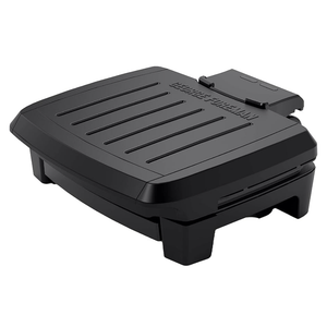 George Foreman® Fully Submersible™ Grill, NEW Dishwasher Safe, Wash the Entire Grill, Easy-to-Clean Nonstick, Black/Grey