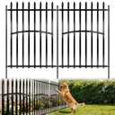 Metal Garden Fence 40in H x 27in W (10 Panels, Total Length 23ft), No Dig Animal Barrier Fence for Dogs, Heavy Duty Tube Decorative Garden Edging Border, Outdoor Rustproof Landscape Fencing for Yard