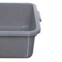 Grey 4-Pack Commercial Bus Tubs Box/Tote Box, Stackable Plastic Utility 13 Liter Storage Bin with Handles, Dish Wash Basin Tub Pans