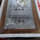 COGOOD Farmhouse Barn Door Mirror - 21 x 30 Rustic Wood Framed Wall Mirror for Bathroom, Living Room, Entryway Wall Decor (Brown)