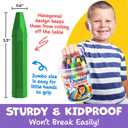 Jumbo Crayons For Toddlers 1-3 - 16pc Toddler Crayons For Kids Ages 4-8 1-3 2-4 - With Printed & PDF Crayon Color Sheets - Non Toxic, Washable, Large & Easy To Grip - Toddler Coloring Art Supplies