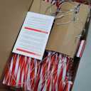 Solar Lights Outdoor Christmas Decorations: 24 Pack 144 LEDs 10 Modes Candy Cane Solar Powered Christmas Lights - 2025 Upgrade Waterproof Outside Holiday Decor for Yard Pathway Garden Porch Lawn