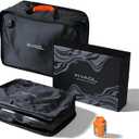 Vacuum Bags for Travel with Pump,Reusable Compression Packing Cubes to Save Space for Luggage and Backpack with IP68 Waterproof,Vacuum Seal Bags for Clothing travel (Black, 2Pack) (23L)