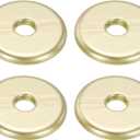 uxcell 4pcs Wall Split Flange 70mm / 2.8" OD Escutcheon Plate ABS Round Self-Adhesive Plumbing Cover Plates for 16mm / 0.6" Dia Water Pipe Faucet Decoration Accessories, Gold