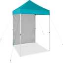 EAGLE PEAK Pop up Canopy 5x5, Outdoor Portable Canopy Tent with One Removable Sunwall, Carry Bag Included, Turquoise