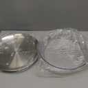 Baderke 1 Set 11.8" Chilled Serving Tray for Parties with Compartments Ice Chilled Party Platter Charcuterie Serving Board Cold Dish Dip for Fruit Seafood Vegetable Shrimp Cocktail (Natural)