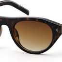 AZorb Retro Small Oval Cat Eye Sunglasses for Women Men, Narrow Vintage Flat Top Sun Glasses with UV400 Protection