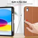 DTTO Case for iPad (A16) 11th Generation 2025, iPad 10th Generation 10.9 Inch 2022 with Pencil Holder, Premium Leather Business Folio Stand Smart Cover with Magnetic Clasp, Blue