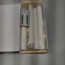 RONXS LED Window Candles With Timer, Flickering Flameless Taper Candles With Remote, Battery Operated, Indoor Christmas Decorations (6 Pcs Gold)