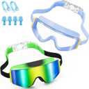 Aegend Kids Swim Goggles 2 Pack Large Frame Anti Fog Soft Silicone Leak Proof UV Protection for Boys Girls Age 3-15