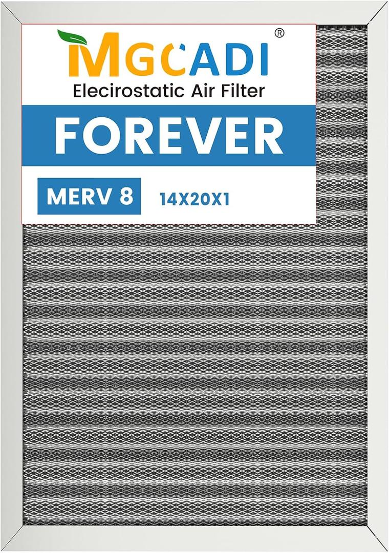 14x20x1 HVAC Furnace Air Filter Merv 8 (Actual Size:13.5x19.5x0.82 Inch)