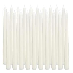 flamecan Ivory Taper Candles, Set of 20 Unscented and Smokeless 10 Inch Taper Candles Long Burning, Paraffin Wax with Cotton Wicks for Burning Approxinately 7-8 Hours Time