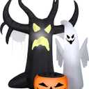 Gemmy Airblown Inflatable Haunted Tree with Candy Bowl, Multicolored