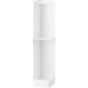 Yamazaki Home Tower Supplies Organizer-Slim Rolling Bathroom Storage, Toilet Paper Stocker with Adjustable Shelf - Steel -