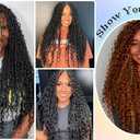 Boho Faux Locs Crochet Hair 30 Inch Goddess Locs 8 Packs Boho Soft Locs with Curly Ends Pre-looped Long Bohemian River Locs Crochet Hair for Black Women(30Inch, #30)