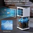 PQH Portable Air Conditioners - 2024 Upgraded 10,000 Btu Portable Ac for Rooms Up to 450 Sq. ft,3 in 1 AC Unit with 24H Timer, Smart Sleep Mode, Remote Control, Re