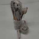 Silicone Cooking Utensils Set - Silicone Kitchen Utensils for Cooking Wooden Handles, 446F Heat Resistant Kitchen Utensil Spatula Sets w Holder, Gadgets for Non-Stick Cookware BPA FREE (Khaki)