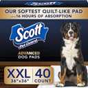 Scott Pet Guard Advanced Dog Pee Pads - Extra Large Absorbency & Odor Control - Softest Quilted Pads - XXL - 36" x 36" - 40 Pack