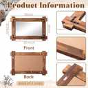 Vercraft Rustic Mirror for Bathroom, Wooden Framed Farmhouse Mirror, Wall Mount Farmhouse Rectangle Decorative Brown Vintage Mirrors for Bathroom Vanity, Bedroom, Entryway, Living Room(20 x 30 Inch)