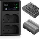 FirstPower EN-EL3e Battery 2-Pack 2200mAh and Dual USB Charger Compatible with Nikon D50, D70, D70s, D80, D90, D100, D200, D300, D300S, D700 Digital SLR Cameras