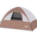 Unp Camping Tent 2 Person, Waterproof Windproof Tent with Rainfly Easy Set up-Portable Dome Tents for Camping, Color: Khaki Brown