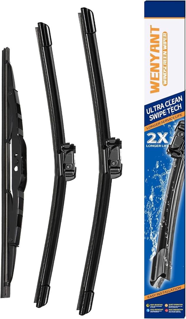 24"/17"/13" Windshield Wipers Compatible with 2010-2017 Chevrolet Chevy Equinox GMC Terrain Front and Rear Wiper Blades for My Car Original Equipment Automotive Replacement (Set of 3)