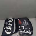 Arttown Merry Christmas Bathroom Rug Set of 3, Plaid Checkered Tree Snowflake 3 Pieces Bath Mats Set, No Silp Washable Cover Floor Rug Decorations for Kitchen Bathroom Bedroom