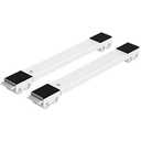 Ronlap Furniture Washing Machine Dolly, Extendable Appliance Rollers Refrigerator Heavy Duty, Washing Machine Stand Wheels Fridge Appliance Dolly Movers Mobile Washer and Dryer Moving Base, White 4 PCS