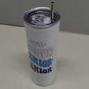 Hushee Class of 2026 Senior Night Gift 20 oz Graduation Tumbler Stainless Steel Insulated Travel Mug and Lid with Straws, Bow Senior 2026 Tumbler Graduation Gift for Her Women Team Coach(Blue)