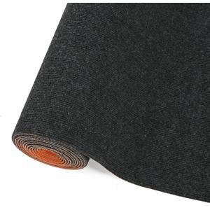4' x 10' Runner Rugs for Hallway Commercial Black Carpet Runner with Non-Slip TPE Backing Area Rugs Indoor Outdoor Floor Mat for Hallway Kitchen Balcony Dining Room, 3'11" x 9'10"