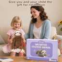 Joyreal Sloth Sensory Weighted Vibrating Pillow, Pressure Activated for Kids Adults, Plush Minky Soft Size: 11 by 21 inches Pillow Animal for Gift Birthday