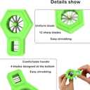 2 x Stainless Steel Multi-Blade Green Onion Cutter  Scallion Slicer, Garnish Tool, Vegetable Chopper for Shredding & Slicing, Practical Kitchen Gadget (Green)