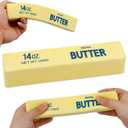 14 OZ Giant Butter Squishy-Slow Rising Stress Relief Toy for Adults & Kids, Big Butter Squishy Jumbo Squeeze Sensory Toy, Soft PU Foam Fidget Toy ( 8.7*1.8*1.8 inches)